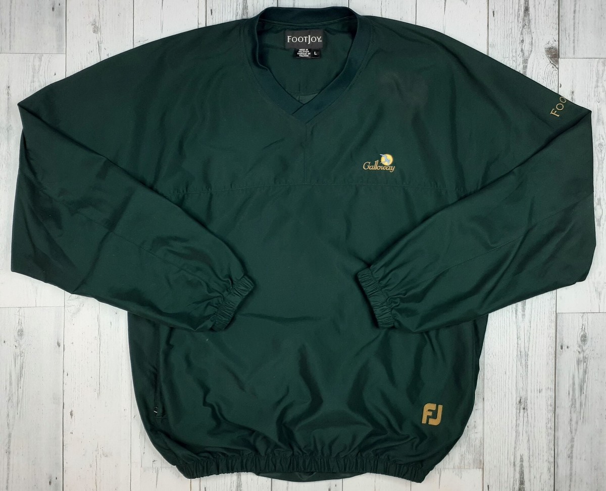 ⛳️FootJoy FJ Pullover Jacket V-Neck Green Men's L Large Galloway