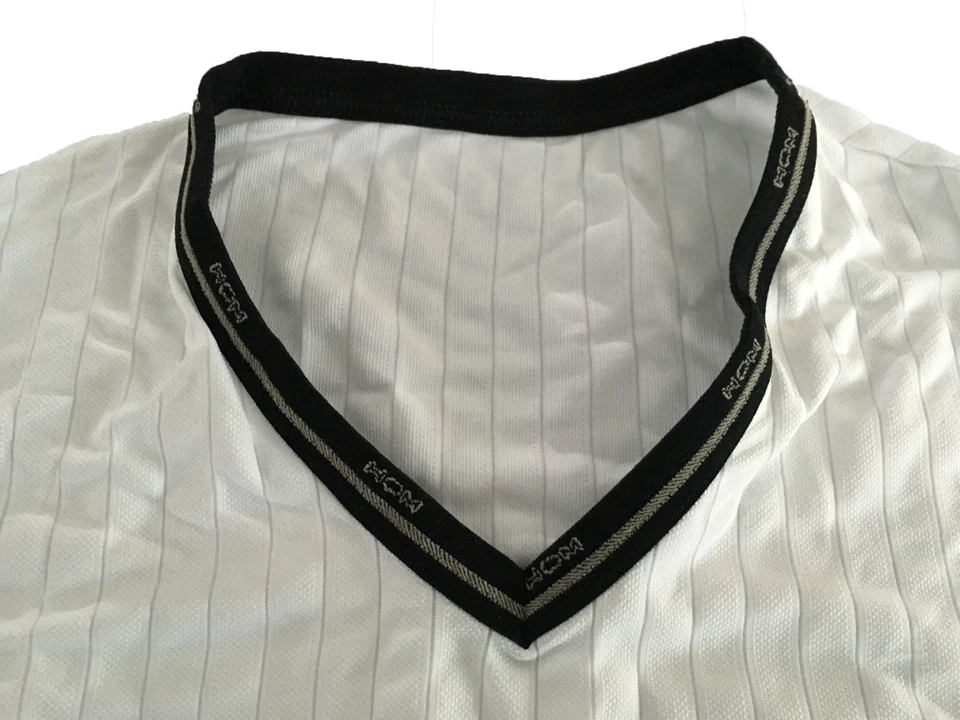 HOM t-shirt uomo mezza manica bianco con profili neri con logo mod SHARKS SHIRT - Imagen 2 de 3