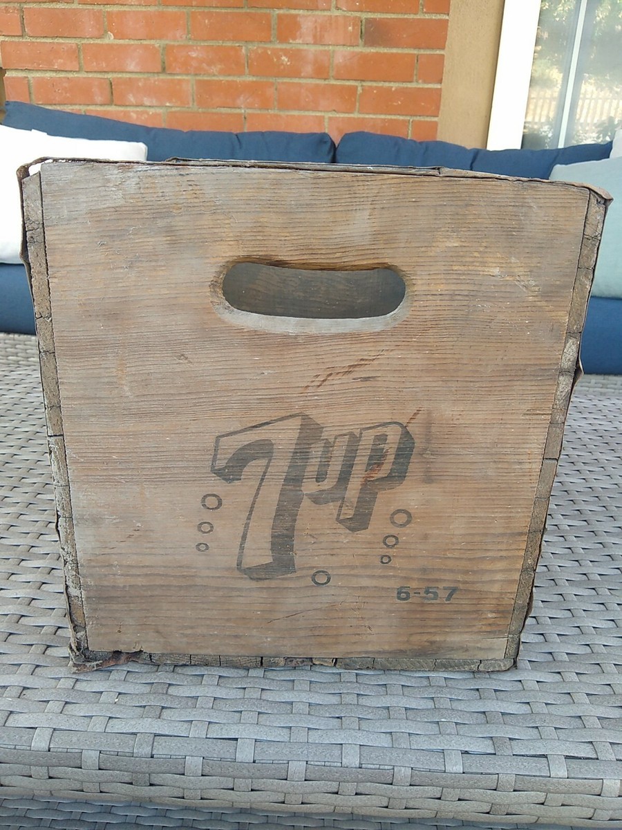 Vintage Seven UP Bottling Co Los Angeles Wooden Crate Box 1957 | eBay