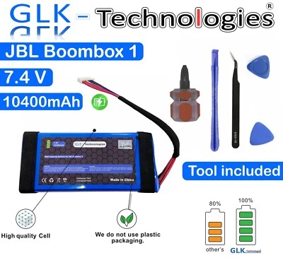 GLK-TECHNOLOGIES GLK Akku für JBL JEM3317, JEM3318, JEM3316, Boombox Lautsprecher 10400mAh