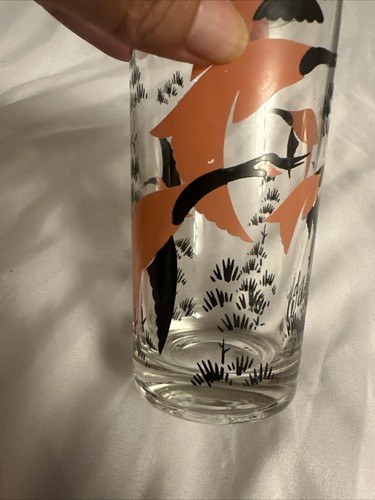 Pinkish & Black Canadian Wild Geese Glass Tumbler By Anchor Hocking - 第 11/12 張圖片