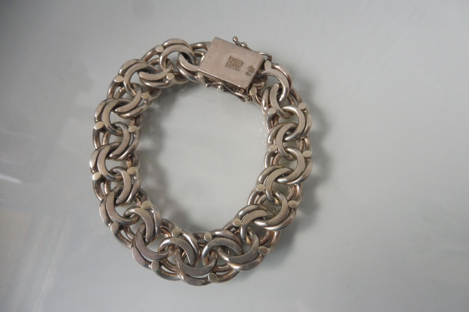 Solid, high quality bracelet, 830 silver, designe… - image 5