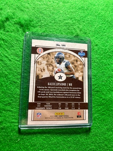 KALIJA LIPSCOMB LEGACY ROOKIE CARD SP #/150 CHIEFS 2020 PANINI LEGACY YELLOW RC - Picture 9 of 12