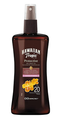   Hawaiian Tropic Protective Dry Spray Oil Bräunungsöl Sonnenöl LSF 20, 200 ml  