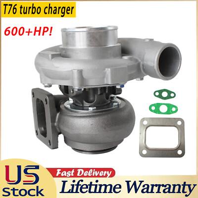 600+ HP T76 Turbo Charger Turbocharger T4 .96 A/R Trim 76mm Compressor US Stock