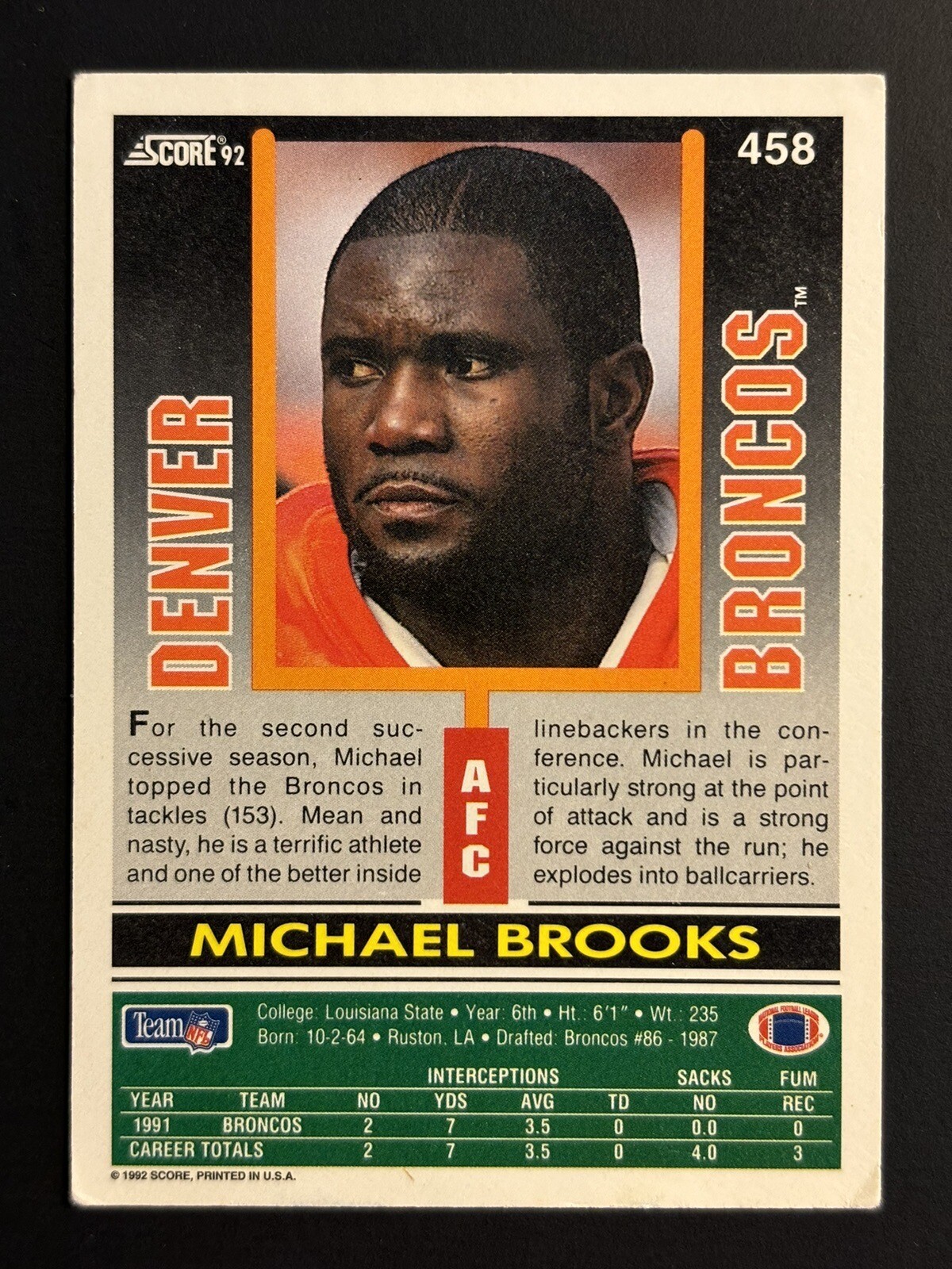 1992-score-458-michael-brooks-for-sale-online-ebay
