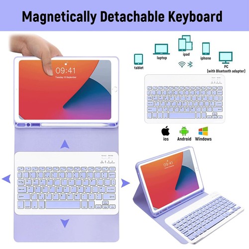 Keyboard Case Mouse For iPad 5/6/7/8/9/10/11th Gen Air 11 M3 2025 6/5/4th Pro 11 - Picture 56 of 64