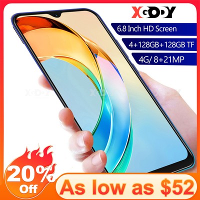 2024 New Cell Phone Android Factory Unlocked 4G Smartphone 6.8'' Dual SIM 8/4Core