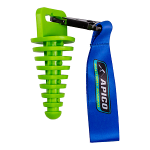 Apico Exhaust Plug Bung 2-STROKE With Lanyard GREEN