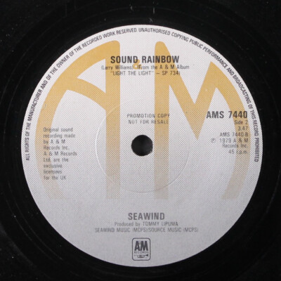 SEAWIND: hold on to love / sound rainbow A&M 7