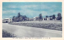 Fisherville Virginia Dix Auto Court, Sky Tinted Vintage Postcard U14049