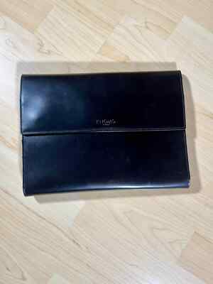 Knomo London Ledertasche / Organizer für z. Bsp iPad Mini Leder schwarz