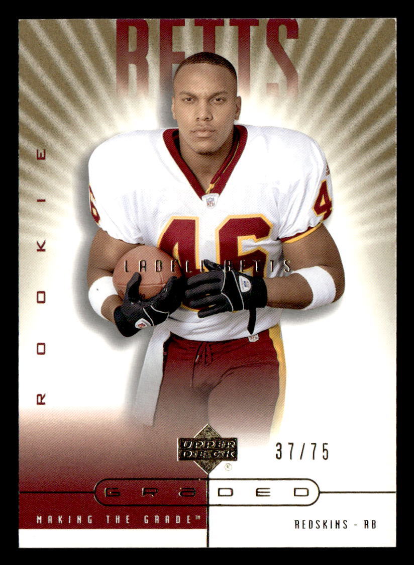 2002 UD Graded #149 Ladell Betts Gold #/75