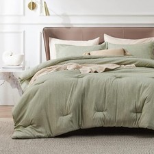 King Size Comforter Set - Olive Green Comforter Set,Soft Bedding for All Seasons