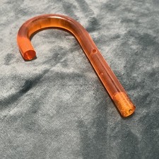 Vintage Plastic Amber Colored Umbrella Handle