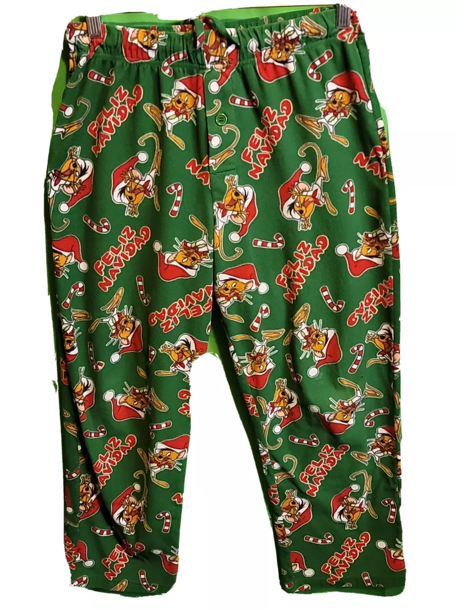 Warner Bros Looney Tunes 2010 Speedy Gonzalaz Feliz Navidad Sleep Pants  Size M