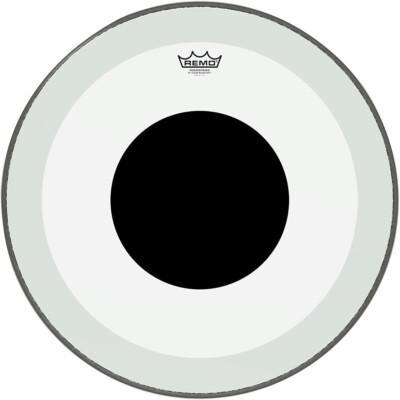 Remo Powerstroke 3 Clear Bass Drum Head with Black Dot 24 in.