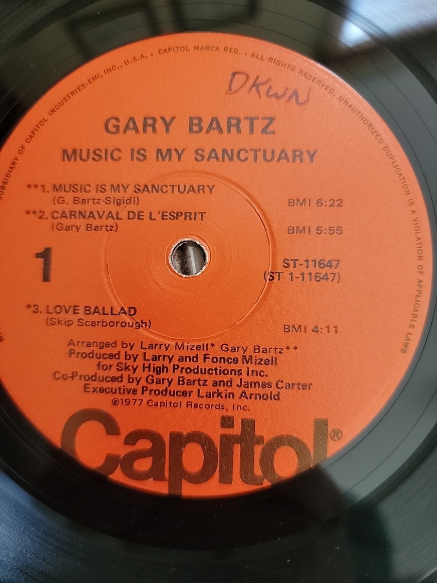 Gary Bartz Music Is My Sanctuary Capitol St 1977 Jazz/Funk