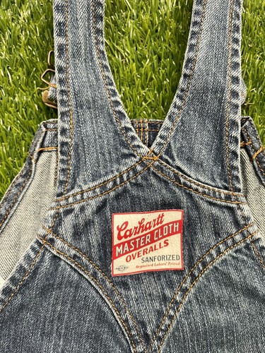 Carhartt Kids Overalls Size 4T Denim Blue With Carhartt Kids T-Shirt Size 4t - Picture 8 of 13