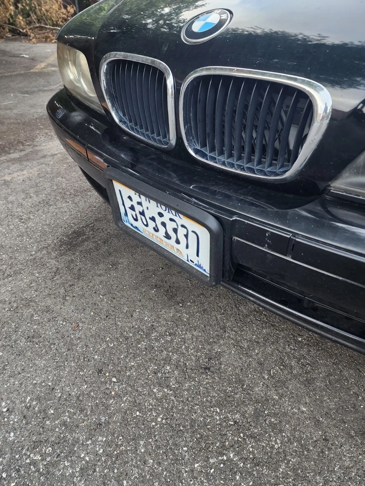 Suporte de placa de licença de borracha adaptador de montagem suporte de para-choque kit quadro para BMW - Imagem 4 de 4