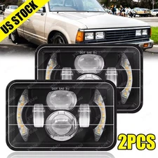 DOT For Nissan 720 1983-1986 4PCS 4X6" LED Headlights Hi-Lo DRL Turn Signal Ring