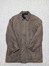vintage EDDIE BAUER leather coat XL brown SPORTSMAN field jacket