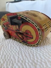 Vintage Marx Tin Litho Windup Turnover Tank U.S. Army No. 3 30