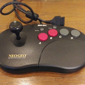 SNK Neo Geo Neogeo AES ROM Console with Stick Controller x2 Set Tesed