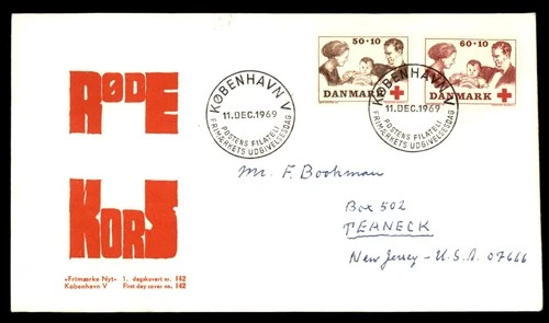 Mayfairstamps Denmark FDC 1969 dual red cross First Day Cover aaw_46917