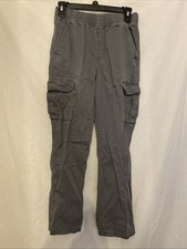 The Children's Place Boys' Adjustable Waist Gray Cargo Pants w/ Pockets, Size 14