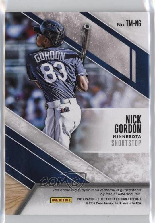 2017 Panini Elite Extra Edition Triple Materials Purple /25 Nick Gordon #TM-NG - Image 2 of 2