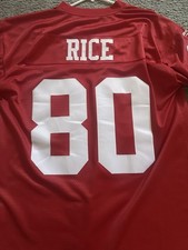 Reebok San Francisco 49ers Jerry Rice NFL Throwback Jersey Red Size L