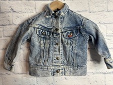 Vintage Lee Kids Denim Jacket Size 4 Acid Wash Trucker Jean Jacket USA