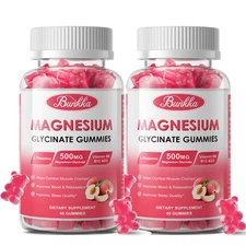 (2Pack) Calcium Magnesium Zinc Gummies For Bone Health Muscle Improvement