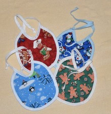 Towel Bibs Set of 4 Holiday Bibs Gift for baby boy Gift for baby girl Shower gif
