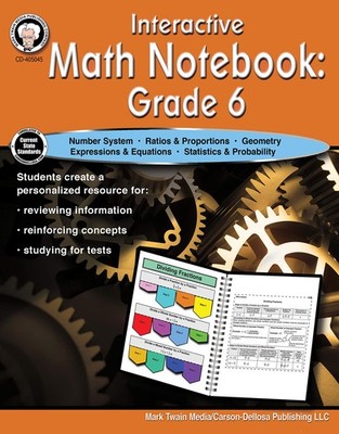 Mark Twain 6th Grade Math Workbook, Interactive Notebook Covering the Number Sys