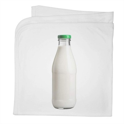 Babydecke/Tuch 'Milchflasche mit grünem Deckel' Baumwolle (BY00048306)