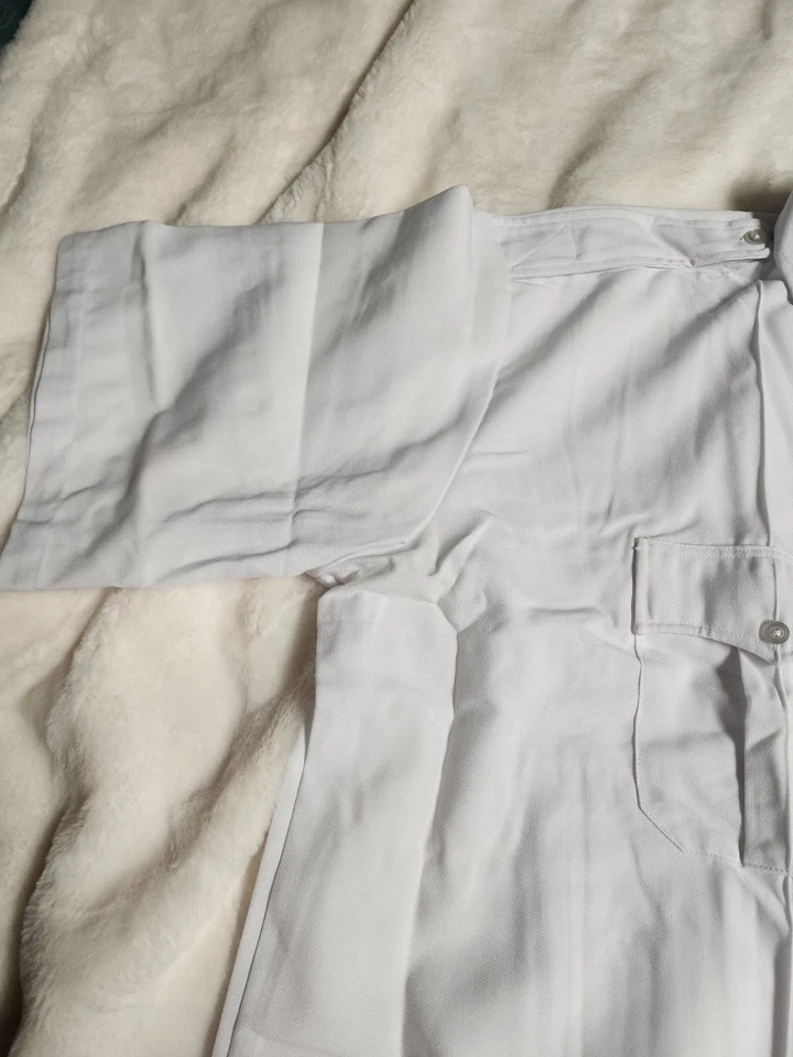 Mens 3xl Short Sleeve Flying Cross White Shirt Sleeve Uniform Shirt - Image 2 of 4