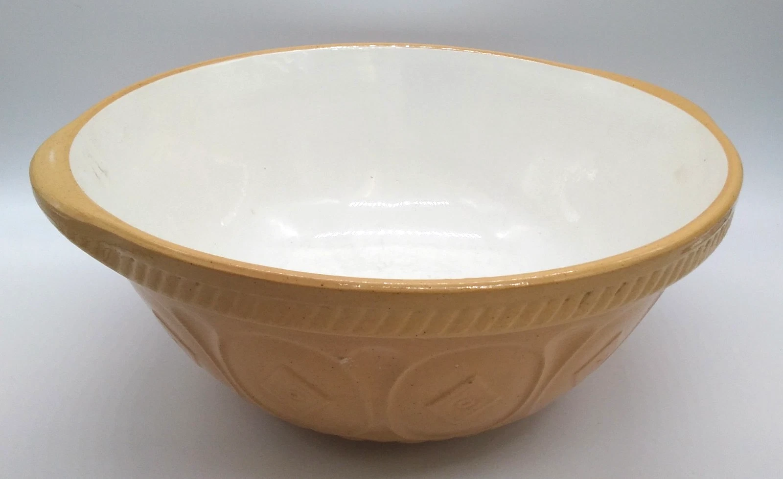 Vintage earthenware mixing bowl Gresley large - Approx 12” - 30cm Kitchenalia
