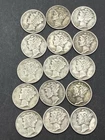 Mercury Dimes P-D-S Of Each Year 1941-1942-1943-1944-1945 Lot Of 15 Nice Lot #2A