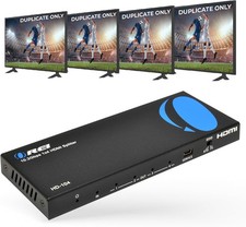 OREI HDMI Splitter 1 in 4 Out 4K 30Hz HDMI 2.0 Splitter with HDCP 1.4, EDID Ma