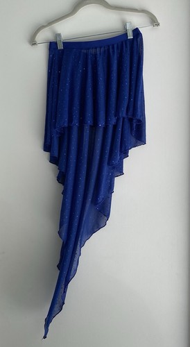 Lot of 4 Dance Costumes Blue Sparkly Asymmetrical Skirts Teens Basics