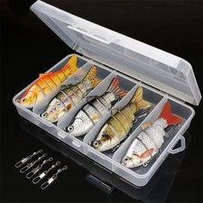 5pcs Multi Jointed Swimbaits Sinking Bionic Swimming Lures Fishing Bait Bass Box