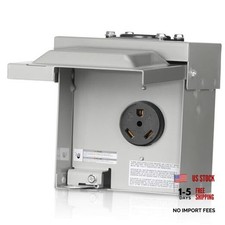 30 Amp RV Power Outlet Box, 125V NEMA TT-30R RV Outlet, 30 Amp TT-30R