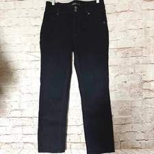 Hudson Womens Straight Leg Flap Pocket Jeans Size 8 Black