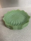 Vintage Lot of 6 Anchor Hocking 8” Jadeite Lotus Plates - As Is Lot Please Read