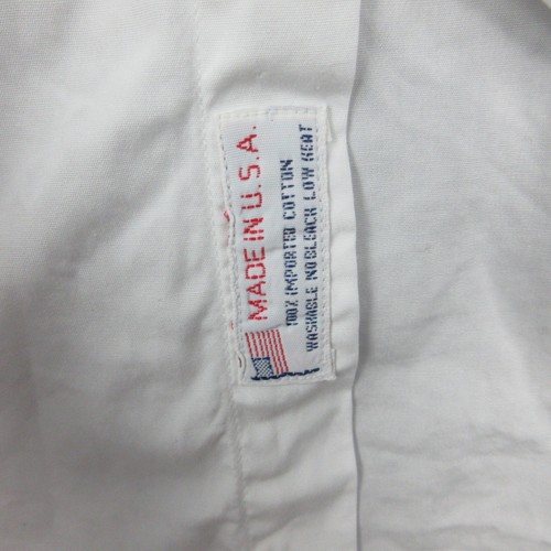 Maus & Hoffman Shirt Mens Large White Button Up Made USA Pocket Classic 16-35 - Picture 7 of 13