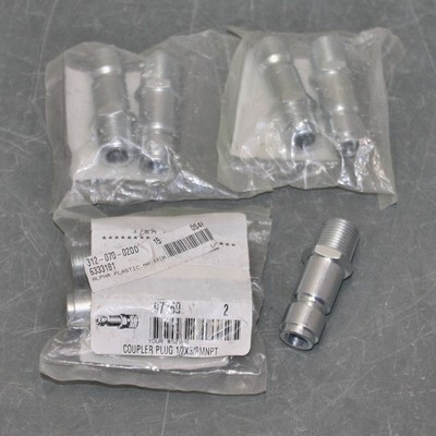 (7) Imperial Quick Connect Plugs 97369, 1/2'' Tru-Flate Automotive x 3/8'' NPT