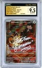 CGC MINT+ 9.5 Auto 10 Ted Lewis Team Rocket's Meowth 203/182 Destined Rivals