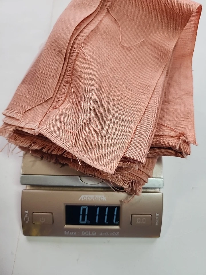Linen Cotton Peachy Blush Pink Sewing Drapery Woven Fabric 44"w X 1.5yd Interior - Image 3 of 4